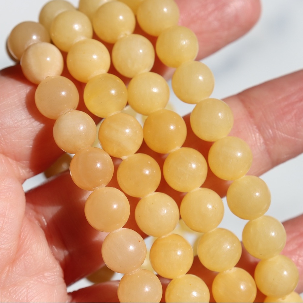 Orange Calcite 8.5mm Crystal Stretch Bracelet
